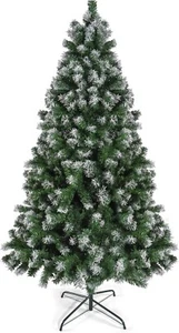 Prextex 6FT Pop Up Artificial Christmas Tree Canadian Fir Full White Tips Stand - Picture 1 of 7