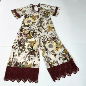 Tiny Anthropologie Jumpsuit Damen Large Floral Spitze Neu mit Etikett weites Bein Bloomcore 70er - Bild 1 von 16