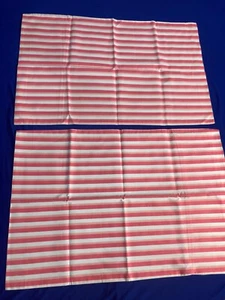 Vintage Retro Bed Pillowcase Pink Candy Stripe 1960s Pair Funky Bradmill Cotton - Picture 1 of 3