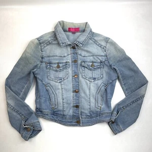 Tinseltown Denim Couture Washed Button Up Fashion Denim Jacket Women’s Size S - Picture 1 of 17