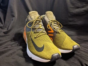 Nike Air Max 270 Flyknit Olive Flak/Total Orange, #A01023-301, Men's Size 15 EUC - Picture 1 of 19