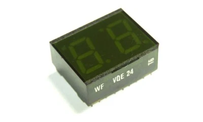 VQE24 D Green 7-Segment LED Display -- Common Anode (2 pieces) - Image 1 of 3