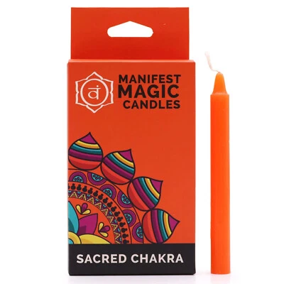 Ancient Wisdom Set 12 Velas Hechizo - Naranja - Chakra Sacro - Imagen 1 de 2