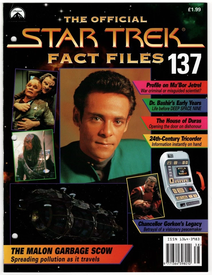 Star Trek Fact Files #137. Doctor Bashir. VFN. - Image 1 of 1