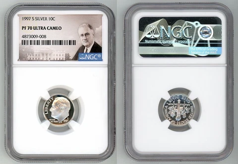 1997 S SILVER ROOSEVELT DIME 10C NGC PF 70 ULTRA CAMEO Cover
