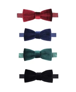 Boys Pageboy Velvet Dickie Bowtie Formal Christmas Wedding Neckwear Accessory - Picture 1 of 9