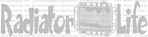 RADIATOR LIFE VINYL SKULL DECAL AUTO MECHANIC GREASE MONKEY STICKER CAR TRUCK - Bild 1 von 2