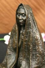 Lost Wax Native American Indian Art Bronze Statue Sculpture Home Office Decor