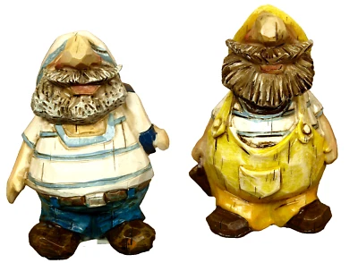 2er Set maritime Deko Figur Seemann Matrose Fischer bärtige Seeleute Höhe 10 cm - Bild 1 von 4