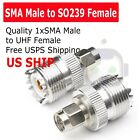 SMA Male Plug to UHF PL259 SO239 Female RF Connector Adapter Cable