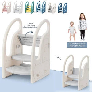 Tritthocker Kinder Höhenverstellbar Baby Tritt-Schemel Kinderschemel 2/3 Stufen - Bild 1 von 48