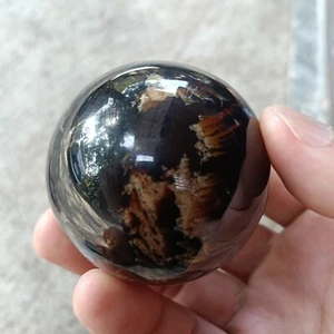96 gr 56 mm Indonesia Sumatra Amber Sphere Polished Rough Raw Stone Gemstone 9 - Picture 1 of 14