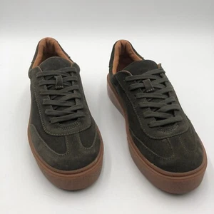 Zara Platform Sneakers Women's Size 8 Green Suede Lace Up - Picture 1 of 10