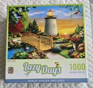 Master Pieces Lazy Days Dawn Of Light 1000 Pc Jigsaw Puzzle Free Poster New - Picture 1 of 5