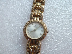 Alte CHRIST Quarz - Armbanduhr  mit Glitzer  Steinen - Ø 22mm - MG 31 - Bild 1 von 15