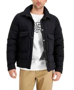 Michael Kors Men's Puffer Shirt Jacket Black Size L MSRP $348 - Picture 1 of 3