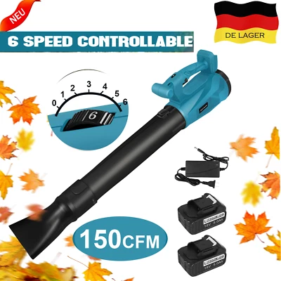 MARKENLOS Für Makita Akku Laubbläser Mit 6 Gänge 2x 5,0Ah 18V Akkus + Ladegerät Laubbläse
