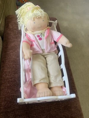 Pottery Barn Kids Doll & My Sweet Love Cuna Cuna Cuna, Colchón, Almohada Foto 1 de 4