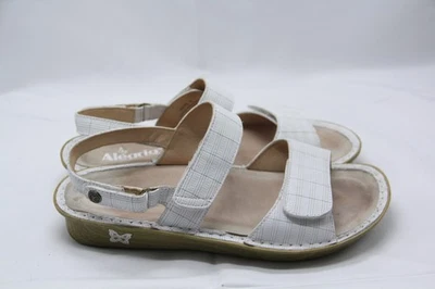 Sandalias Alegria Verona para mujer talla EU 40 US 10 blancas a cuadros con tiras Foto 1 de 4