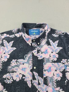 Camisa Chubbies Para Hombres XL Negra Floral Rendimiento Golf Polo Elastizada Hawaiana - Imagen 1 de 8