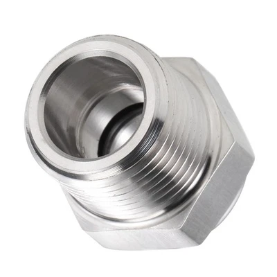 3/8 NPT Male Threaded  Oil Liquid Level Gauge Sight Glass Silver Tone - Image 1 of 4