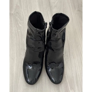 ALDO Botines Mujer Talla 6 Negro Charol Tacón Bloque Elegante Elegante - Imagen 1 de 17