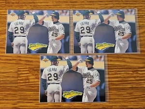 1993 Upper Deck Teammates Ruben Sierra Mark McGwire Bash Brothers # 49 Lot Of 3 - Picture 1 of 2