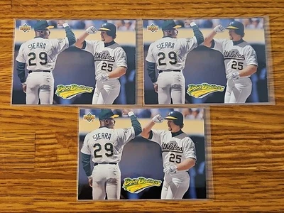 1993 Upper Deck Teammates Ruben Sierra Mark McGwire Bash Brothers # 49 Lot Of 3 - Image 1 of 2