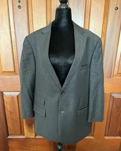 Pronto Uomo Platinum Men's 100% Wool 2 Button Black Gray Check Jacket 44 Short - Picture 1 of 11