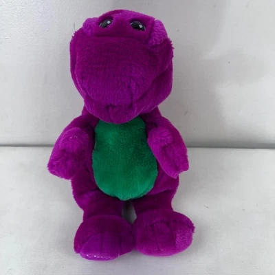 Vintage Barney Plush Dinosaur Purple Stuffed Animal Toy 9" Nostalgic Throwback - Image 1 of 4