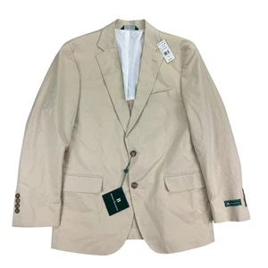 Brooks Brothers Mens Classic Fit Stretch Solid Suit Jacket Beige Khaki 42S - Picture 1 of 6