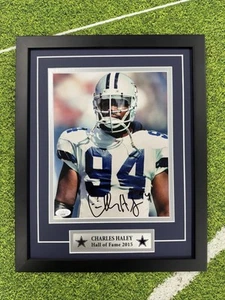 Foto firmata Charles Haley 8x10 Jsa auto personalizzata incorniciata Dallas Cowboys - Foto 1 di 4