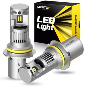 AUXITO 9007 HB5 LED Faros Bombillas Viga Blanca Reemplazar Halógeno 90W 7000LM 6500K - Imagen 1 de 12