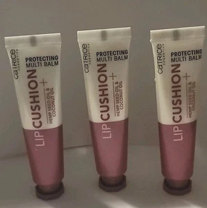 3 Catrice Lip Cushion Protecting Multi Balm 010 Hug Your Lips -0.5 oz Each - Picture 1 of 2