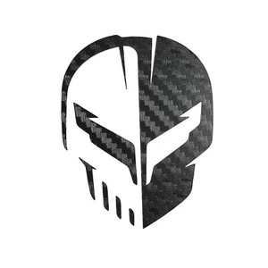 C8.R Jake Skull Fits Corvette Stingray Vinyl Decal Car Sticker - Carbon Fiber - Foto 1 di 1