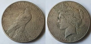 US 1923 PEACE DOLLAR SAN FRANCISCO MINT SILVER COIN - Picture 1 of 3