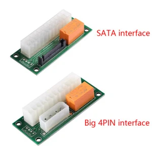 ATX 24Pin to Molex SATA Dual PSU Power Supply Sync Starter Extender Cable Card - Picture 1 of 11