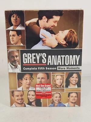 Grey's Anatomy: the Complete Fifth Season (DVD, 2008) Factory Sealed  - Image 1 of 4