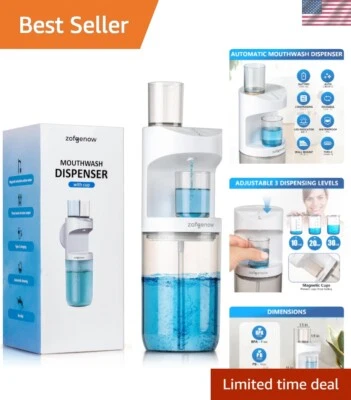 Automatic Bathroom Mouthwash Dispenser Reusable Rechargeable Wall Mount - Image 1 of 4