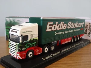 ATLAS OXFORD EDDIE STOBART SCANIA R TOPLINE CURTAINSIDE TRUCK MODEL JV9102 1:76 - Picture 1 of 3