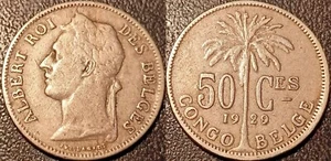 Belgian Congo - Albert I - 50 Centimes 1929/20 RARE !! KM#22 - Picture 1 of 1