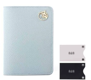 Travel Passport Holder Cover with 2 RFID (Blue) Organiser for Passport, Cards - Picture 1 of 4