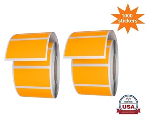 40MM x 19MM (4CM x 2CM) Bright Neon Orange Label Rolls All-Purpose Use 1000 Pack - Picture 1 of 8