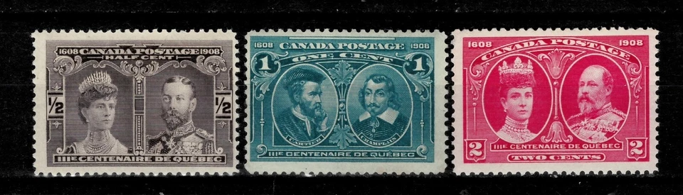 Canada Stamp 1908 / Sc# 96/98 1/2 - 2¢ ☀ MLH lot - Image 1 of 2
