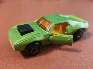 1972 Matchbox Superfast AMX Javelin Light Green Toy Car Opening Doors & Hitch - Picture 1 of 7