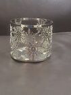 Slacking & Co. 3 Wick Candle Holder Snowflakes Winter Silver Tone Pre-Owned Asis