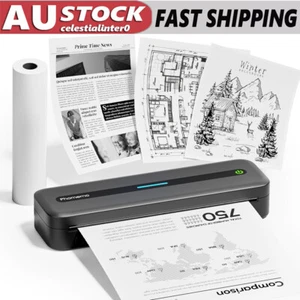 Bluetooth Portable A4 Thermal Printers Wireless Inkless Printer for Mobile - Picture 1 of 47