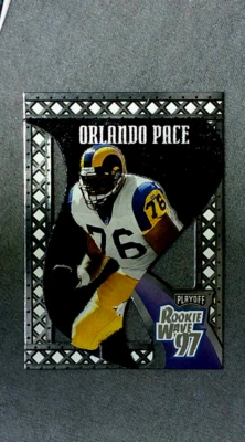 1997 Contenders Rookie Wave Pennants Black Felt #27 Orlando Pace Rams - Image 1 of 2