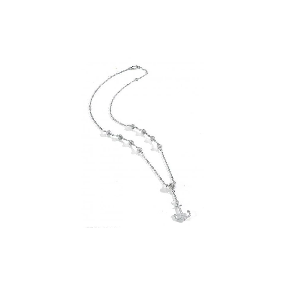 Collana MORELLATO JADE JAGGER STY01 Argento 925% Uomo Ancora Nodo Marinaro - Immagine 1 di 2