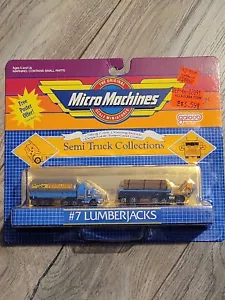 Galoob Micro Machines #7 LUMBERJACKS SEMI TRUCK COLLECTION No. 6407 NOS - Picture 1 of 4